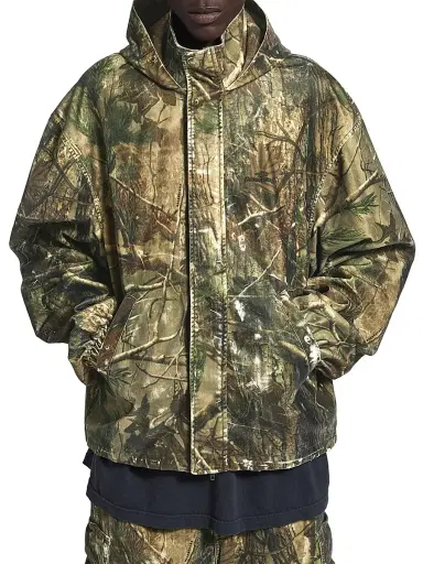 Balenciaga Men's Hooded Workwear Jacket - Brown Green - Size Small | Thumbnail 3 Balenciaga Men's Hooded Workwear Jacket - Brown Green - Size Small | Thumbnail 3