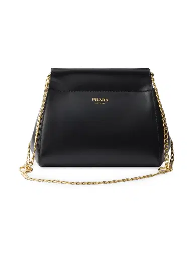 Prada Women's Enchaîné Leather Shoulder Bag - Black | Thumbnail 1 Prada Women's Enchaîné Leather Shoulder Bag - Black | Thumbnail 1