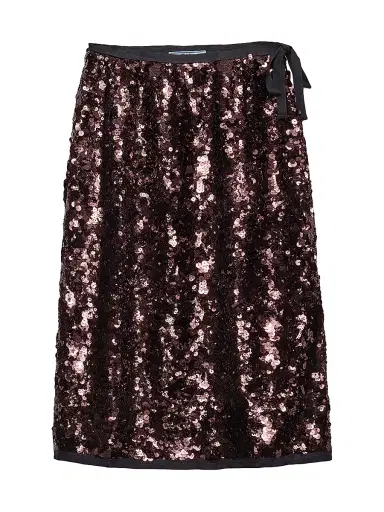 Prada Women's Embroidered Sequin Skirt - Purple | Thumbnail 1 Prada Women's Embroidered Sequin Skirt - Purple | Thumbnail 1