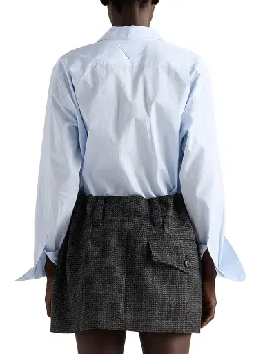 Prada Women's Fil a fil Shirt - Blue | Thumbnail 3 Prada Women's Fil a fil Shirt - Blue | Thumbnail 3