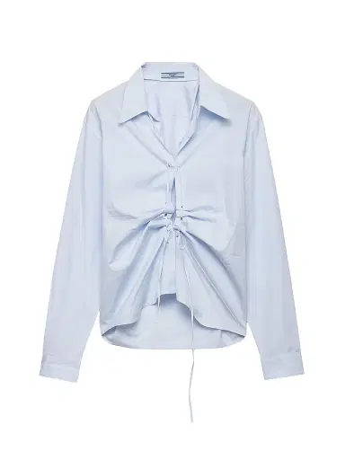 Prada Women's Fil a fil Shirt - Blue | Thumbnail 1 Prada Women's Fil a fil Shirt - Blue | Thumbnail 1