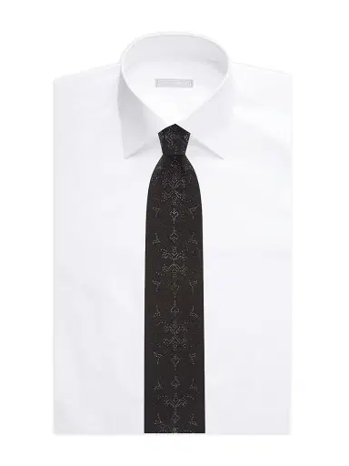 Stefano Ricci Men's Luxury Silk Tie - Black | Thumbnail 2 Stefano Ricci Men's Luxury Silk Tie - Black | Thumbnail 2