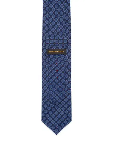 Stefano Ricci Men's Luxury Silk Tie - Black And Blue | Thumbnail 3 Stefano Ricci Men's Luxury Silk Tie - Black And Blue | Thumbnail 3