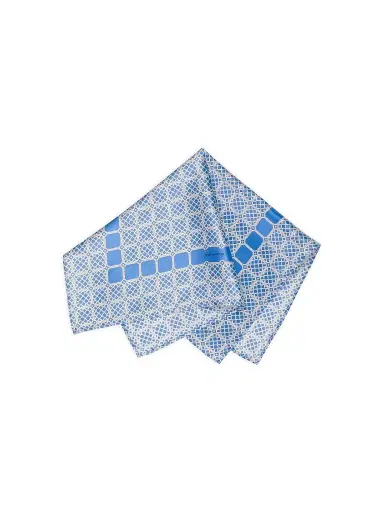 Stefano Ricci Men's Luxury Silk Tie Set - Blue White | Thumbnail 3 Stefano Ricci Men's Luxury Silk Tie Set - Blue White | Thumbnail 3