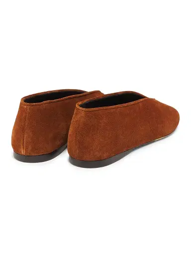 MOSCHINO Women's Corsage Suede Ballet Flats - Rust - Size 10.5 | Thumbnail 3 MOSCHINO Women's Corsage Suede Ballet Flats - Rust - Size 10.5 | Thumbnail 3