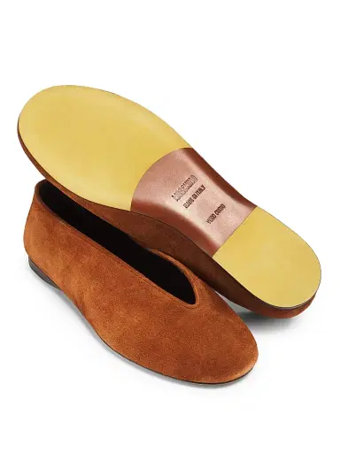 MOSCHINO Women's Corsage Suede Ballet Flats - Rust - Size 10.5 | Thumbnail 6 MOSCHINO Women's Corsage Suede Ballet Flats - Rust - Size 10.5 | Thumbnail 6