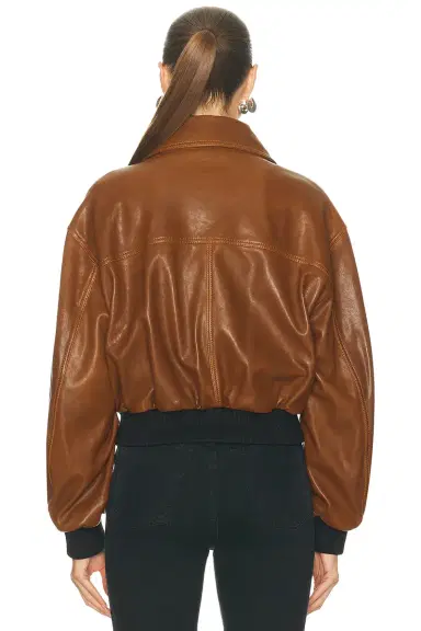 Nour Hammour Briar Cropped Bomber Jacket | Thumbnail 4 Nour Hammour Briar Cropped Bomber Jacket | Thumbnail 4