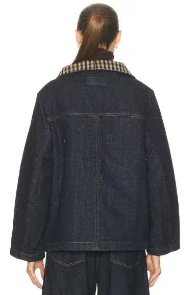 Ganni Neppy Denim Bonded Jacket | Thumbnail 4 Ganni Neppy Denim Bonded Jacket | Thumbnail 4