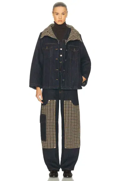 Ganni Neppy Denim Bonded Jacket | Thumbnail 5 Ganni Neppy Denim Bonded Jacket | Thumbnail 5