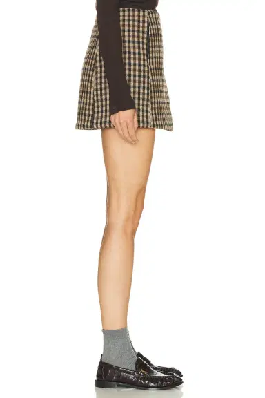 Ganni Check Wool Mini Skirt | Thumbnail 2 Ganni Check Wool Mini Skirt | Thumbnail 2