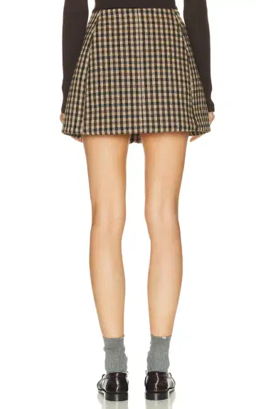 Ganni Check Wool Mini Skirt | Thumbnail 4 Ganni Check Wool Mini Skirt | Thumbnail 4
