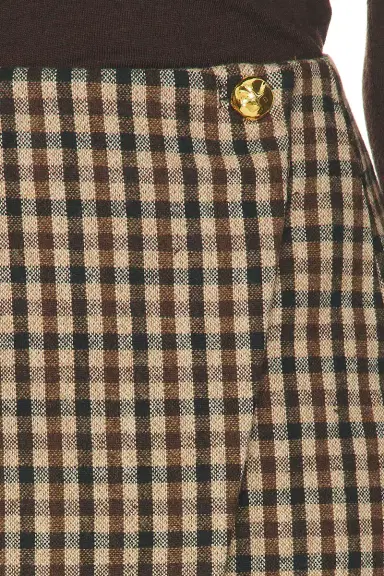 Ganni Check Wool Mini Skirt | Thumbnail 6 Ganni Check Wool Mini Skirt | Thumbnail 6