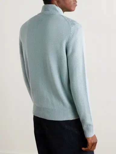 Canali Textured-Knit Merino Wool Zip-Up Cardigan - Men | Thumbnail 3 Canali Textured-Knit Merino Wool Zip-Up Cardigan - Men | Thumbnail 3