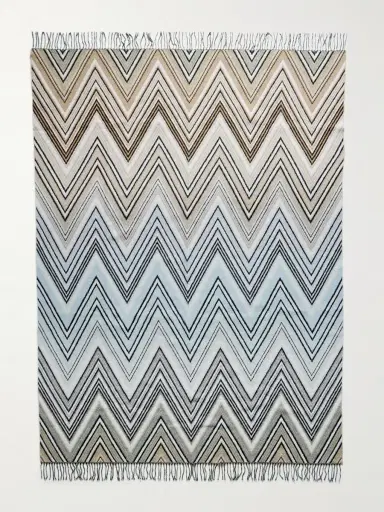 Missoni Home Plume Fringed Striped Jacquard-Knit Wool-Blend Blanket - Men | Thumbnail 3 Missoni Home Plume Fringed Striped Jacquard-Knit Wool-Blend Blanket - Men | Thumbnail 3