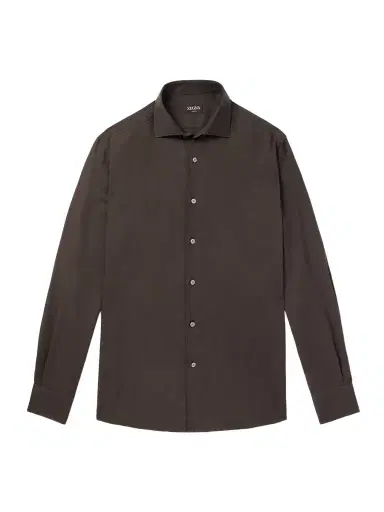 Zegna Cotton and Cashmere-Blend Shirt - Men | Thumbnail 1 Zegna Cotton and Cashmere-Blend Shirt - Men | Thumbnail 1