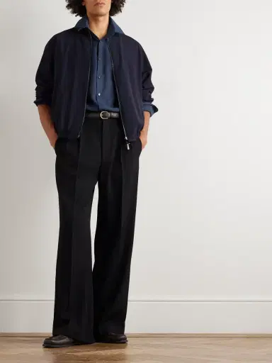 Zegna Cotton and Cashmere-Blend Twill Shirt - Men | Thumbnail 2 Zegna Cotton and Cashmere-Blend Twill Shirt - Men | Thumbnail 2