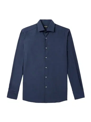 Zegna Cotton and Cashmere-Blend Twill Shirt - Men | Thumbnail 1 Zegna Cotton and Cashmere-Blend Twill Shirt - Men | Thumbnail 1