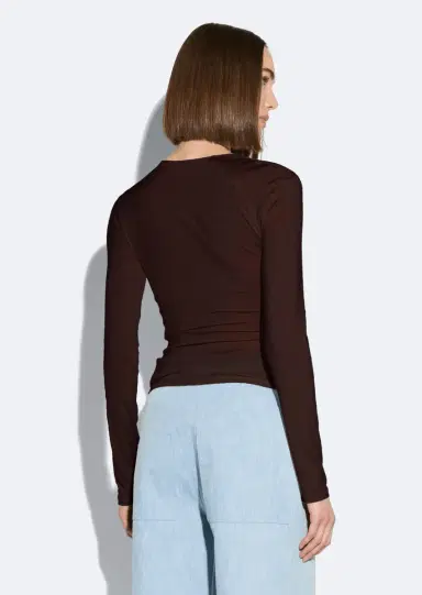 Lapointe Jersey Asymmetrical Ruched Top | Thumbnail 2 Lapointe Jersey Asymmetrical Ruched Top | Thumbnail 2