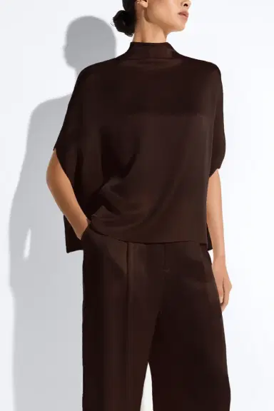 Lapointe Satin Cape Tee | Thumbnail 3 Lapointe Satin Cape Tee | Thumbnail 3