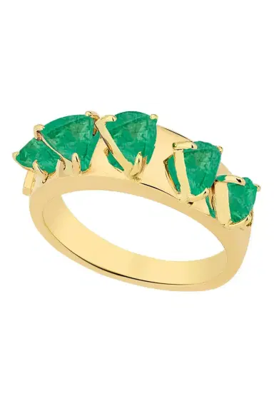 CAROL KAUFFMANN Mandala Emerald Domino Ring | Thumbnail 1 CAROL KAUFFMANN Mandala Emerald Domino Ring | Thumbnail 1