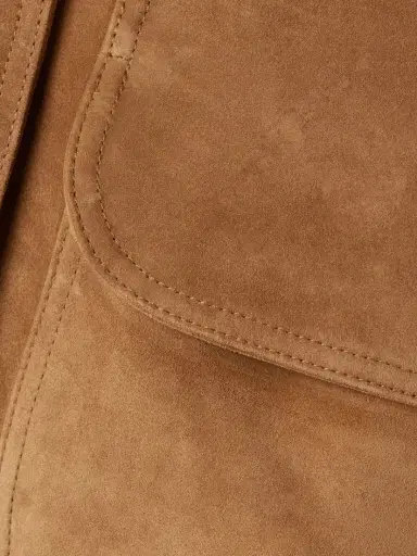 Veronica Beard Walters Leather-trimmed Suede Jacket | Thumbnail 5 Veronica Beard Walters Leather-trimmed Suede Jacket | Thumbnail 5
