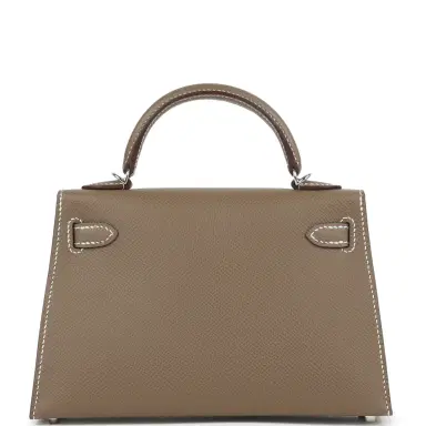 HERMÈS Hermes Kelly Sellier 20 Etoupe Epsom Palladium Hardware | Thumbnail 4 HERMÈS Hermes Kelly Sellier 20 Etoupe Epsom Palladium Hardware | Thumbnail 4