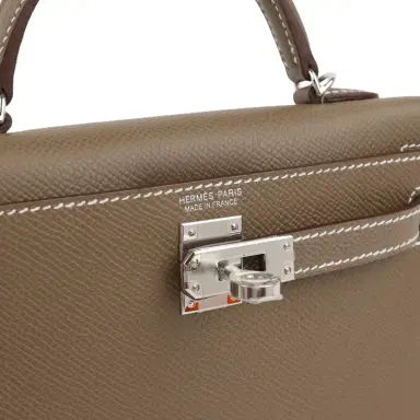HERMÈS Hermes Kelly Sellier 20 Etoupe Epsom Palladium Hardware | Thumbnail 7 HERMÈS Hermes Kelly Sellier 20 Etoupe Epsom Palladium Hardware | Thumbnail 7