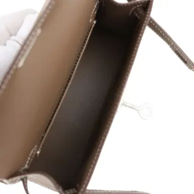 HERMÈS Hermes Kelly Sellier 20 Etoupe Epsom Palladium Hardware | Thumbnail 8 HERMÈS Hermes Kelly Sellier 20 Etoupe Epsom Palladium Hardware | Thumbnail 8