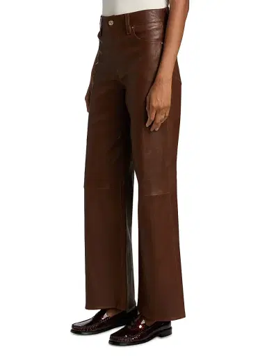 FRAME Women's Le Slim Leather Palazzo Pants - Cedar | Thumbnail 4 FRAME Women's Le Slim Leather Palazzo Pants - Cedar | Thumbnail 4