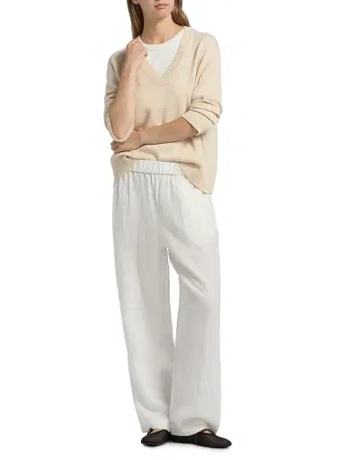 Jenni Kayne Women's Simone Wool-Cotton V-Neck Sweater - Ivory - Size XL | Thumbnail 2 Jenni Kayne Women's Simone Wool-Cotton V-Neck Sweater - Ivory - Size XL | Thumbnail 2
