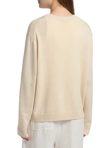 Jenni Kayne Women's Simone Wool-Cotton V-Neck Sweater - Ivory - Size XL | Thumbnail 5 Jenni Kayne Women's Simone Wool-Cotton V-Neck Sweater - Ivory - Size XL | Thumbnail 5