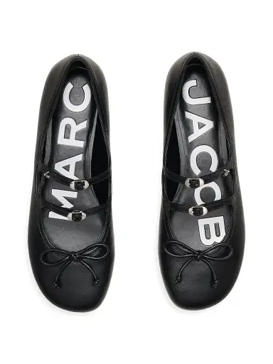Marc Jacobs Women's The Kiki Bow-Detail Leather Ballerina Flats - Black - Size 6 | Thumbnail 3 Marc Jacobs Women's The Kiki Bow-Detail Leather Ballerina Flats - Black - Size 6 | Thumbnail 3