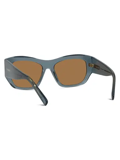 Givenchy Men's GV Day 54MM Geometric Sunglasses - Shiny Dark Green And Brown | Thumbnail 4 Givenchy Men's GV Day 54MM Geometric Sunglasses - Shiny Dark Green And Brown | Thumbnail 4