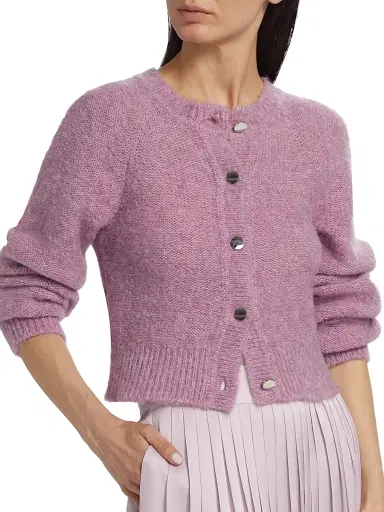 Toccin Women's Samara Fuzzy Raglan-Sleeve Cardigan - Mauve | Thumbnail 6 Toccin Women's Samara Fuzzy Raglan-Sleeve Cardigan - Mauve | Thumbnail 6