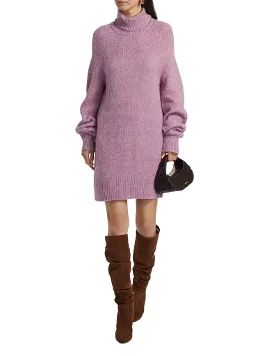 Toccin Women's Lena Turtleneck Minidress - Mauve | Thumbnail 2 Toccin Women's Lena Turtleneck Minidress - Mauve | Thumbnail 2