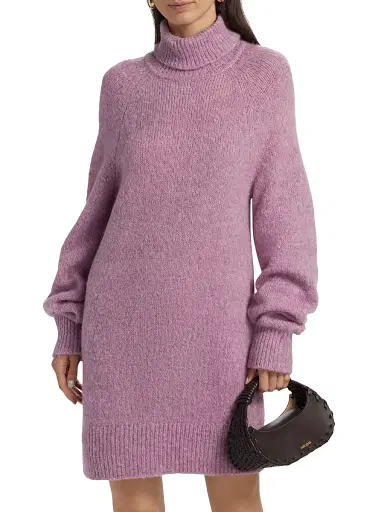 Toccin Women's Lena Turtleneck Minidress - Mauve | Thumbnail 3 Toccin Women's Lena Turtleneck Minidress - Mauve | Thumbnail 3
