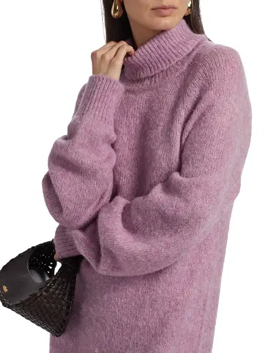 Toccin Women's Lena Turtleneck Minidress - Mauve | Thumbnail 6 Toccin Women's Lena Turtleneck Minidress - Mauve | Thumbnail 6