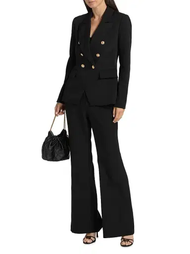 Toccin Women's Gaia Suiting Flared High-Rise Pants - Jet | Thumbnail 2 Toccin Women's Gaia Suiting Flared High-Rise Pants - Jet | Thumbnail 2