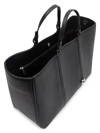 Jacquemus Men's Le Cabas Marino E/W Leather Tote Bag - Black | Thumbnail 3 Jacquemus Men's Le Cabas Marino E/W Leather Tote Bag - Black | Thumbnail 3
