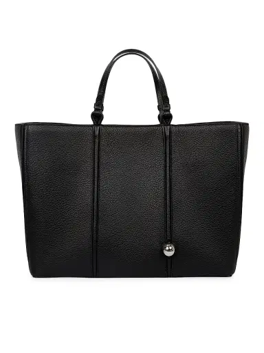 Jacquemus Men's Le Cabas Marino E/W Leather Tote Bag - Black | Thumbnail 1 Jacquemus Men's Le Cabas Marino E/W Leather Tote Bag - Black | Thumbnail 1