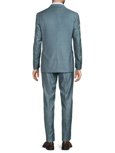 Canali Men's Denim-Effect Wool Single-Breasted Suit - Green - Size 38 | Thumbnail 5 Canali Men's Denim-Effect Wool Single-Breasted Suit - Green - Size 38 | Thumbnail 5