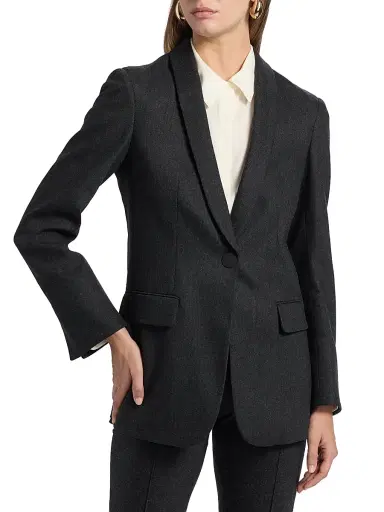 Giorgio Armani Women's Shawl Wool-Blend Blazer - Moonless Night | Thumbnail 3 Giorgio Armani Women's Shawl Wool-Blend Blazer - Moonless Night | Thumbnail 3