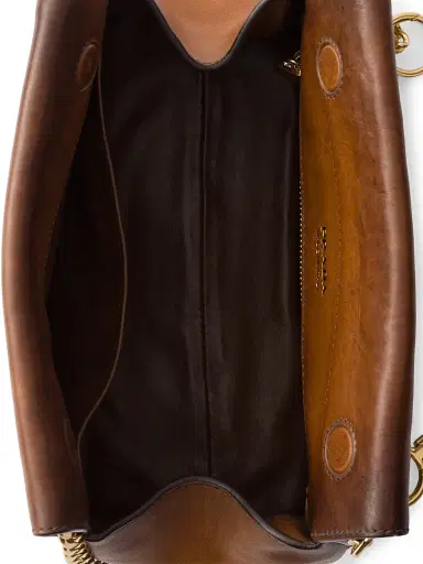 Prada Women's Enchaîné Leather Mini Shoulder Bag - Brown | Thumbnail 4 Prada Women's Enchaîné Leather Mini Shoulder Bag - Brown | Thumbnail 4