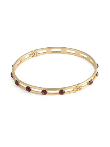 Dolce & Gabbana Women's Goldtone & Glass Crystal Logo Bangle - Gold | Thumbnail 4 Dolce & Gabbana Women's Goldtone & Glass Crystal Logo Bangle - Gold | Thumbnail 4