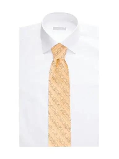 Stefano Ricci Men's Pleated Tie - Light Brown | Thumbnail 2 Stefano Ricci Men's Pleated Tie - Light Brown | Thumbnail 2