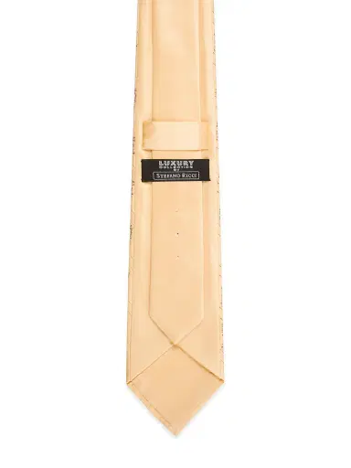 Stefano Ricci Men's Pleated Tie - Light Brown | Thumbnail 3 Stefano Ricci Men's Pleated Tie - Light Brown | Thumbnail 3