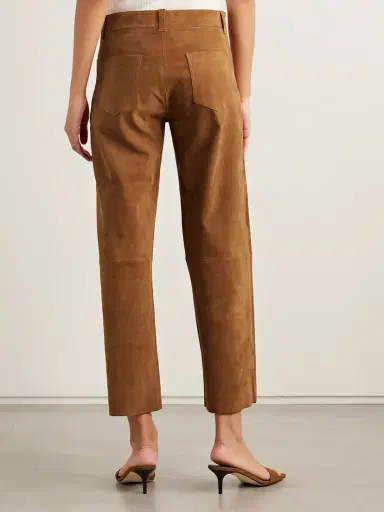 STOULS Lilou Cropped Suede Wide-leg Pants | Thumbnail 4 STOULS Lilou Cropped Suede Wide-leg Pants | Thumbnail 4