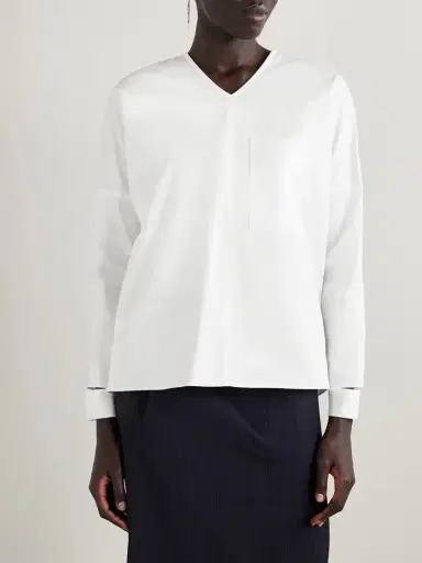 Tibi Oversized Cutout Cotton-poplin Shirt | Thumbnail 3 Tibi Oversized Cutout Cotton-poplin Shirt | Thumbnail 3