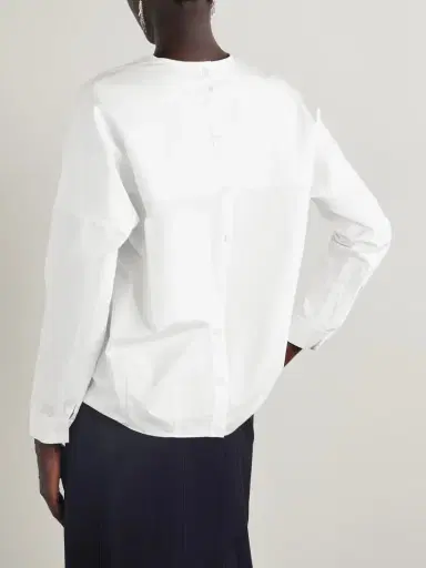 Tibi Oversized Cutout Cotton-poplin Shirt | Thumbnail 4 Tibi Oversized Cutout Cotton-poplin Shirt | Thumbnail 4