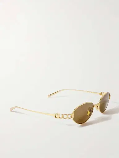 Gucci Eyewear Block Bending Cat-eye Gold-tone Sunglasses | Thumbnail 3 Gucci Eyewear Block Bending Cat-eye Gold-tone Sunglasses | Thumbnail 3